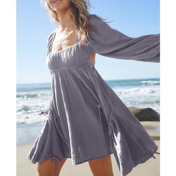 Chic Shiyifa Women's Mini Dress with Pockets for Summer