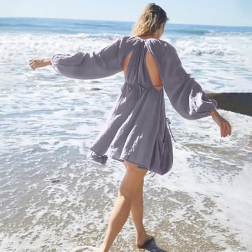 Chic Shiyifa Women's Mini Dress with Pockets for Summer