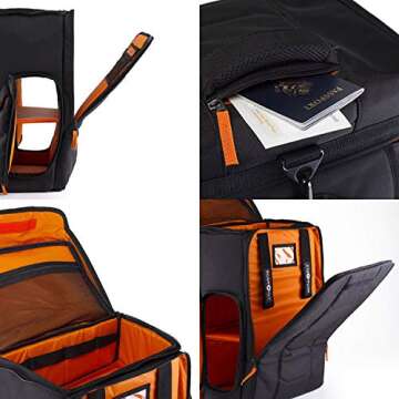 Gruv Gear Stadium Bag Slim Flight-Smart Tech Backpack, Black