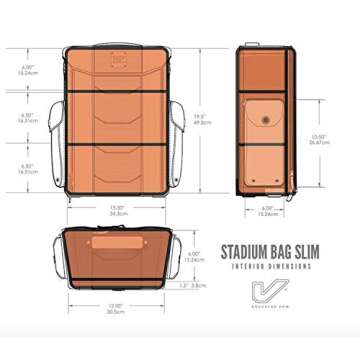 Gruv Gear Stadium Bag Slim Flight-Smart Tech Backpack, Black