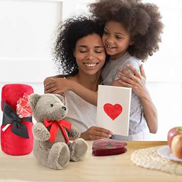 Perfect Valentines Day Gift Set with Teddy Bear and Chocolates
