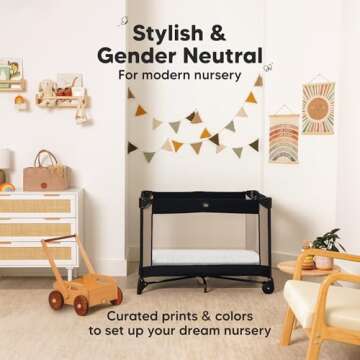 Pack and Play Sheets Fitted, 2-Pack Mini Crib Sheets - Pack N Play Sheets, Fitted Crib Sheet for Pack and Play Mattress, Playard Baby Crib Sheets, Crib Sheets Neutral for Boys, Girls (ABC Land)