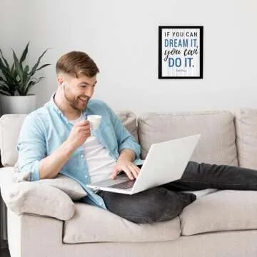 "Dream It, Do It!" Walt Disney Quote Wall Art Print - 8x10” Rustic Wooden Sign For Home Decor, Rustic Office D& Inspiration. Unframed