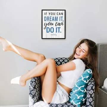 "Dream It, Do It!" Walt Disney Quote Wall Art Print - 8x10” Rustic Wooden Sign For Home Decor, Rustic Office D& Inspiration. Unframed