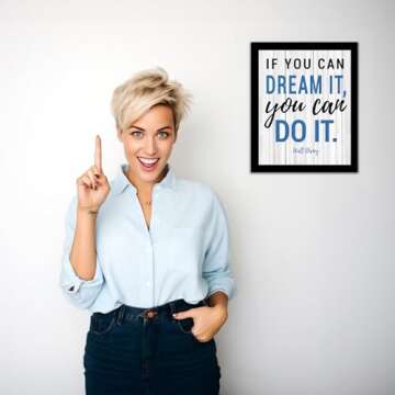 "Dream It, Do It!" Walt Disney Quote Wall Art Print - 8x10” Rustic Wooden Sign For Home Decor, Rustic Office D& Inspiration. Unframed