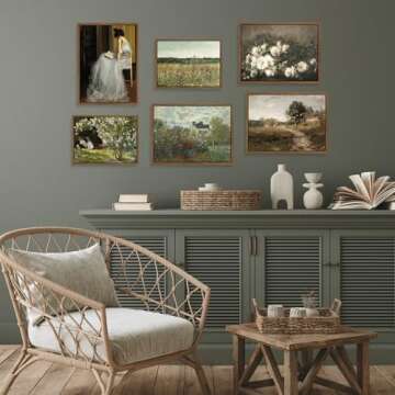 LITIVY Framed Canvas Wall Decor Home Decor Vintage Woman Portrait Artwork Large Canvas Wall Art Victorian Era Woman Wall Art for Living Room Farmhouse Bathroom Decor (12"x16" Reading Woman)