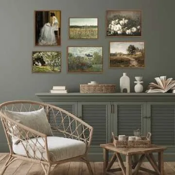 LITIVY Framed Canvas Wall Decor Home Decor Vintage Woman Portrait Artwork Large Canvas Wall Art Victorian Era Woman Wall Art for Living Room Farmhouse Bathroom Decor (12"x16" Reading Woman)