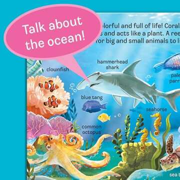 Peek-a-Flap Ocean Children's Lift-a-Flap Board Book for Children Learning about the Sea and Water Animals, Ages 2-5