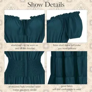 Zhitunemi Medieval Chemise Dress for Women in Deep Green