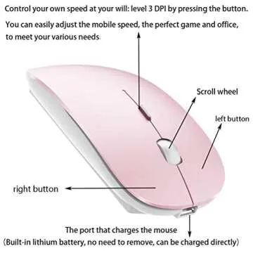 Stylish PEIBO Bluetooth Wireless Mouse for All Devices