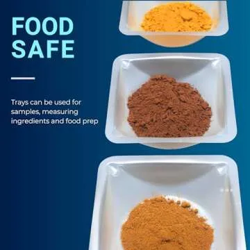Weigh Boats Medium (100ml, 125 Pack) Disposable Plastic Trays for Scale, Anti-Static Square Tray Weighing Dishes, Polystyrene Lab Dish for Powder Weight, Mixing Epoxy, Food Sample Container, Pour Boat