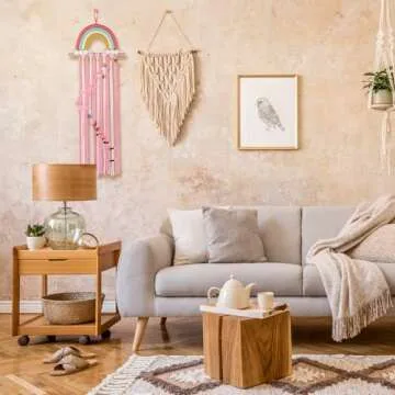 Cuqizu Claw Clip Holder For Children Girls - Rainbow Bow Holder For Girls -Clip organizer Decor For Room, Door, Wall (Pink (Width: 9.8inch))