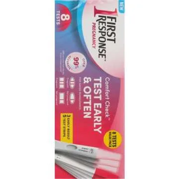 FIRST RESPONSE Comfort Check Pregnancy Test, 8 Count, Pink & White