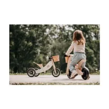 Kinderfeets New, Kids Tiny Tot Plus Balance Bike, Adjustable Seat, Puncture Proof Tires, Pedal-Free Training Bicycle for Children and Toddlers Ages 18 Months and up (White)