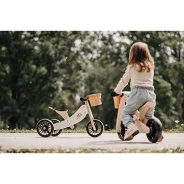 Kinderfeets New, Kids Tiny Tot Plus Balance Bike, Adjustable Seat, Puncture Proof Tires, Pedal-Free Training Bicycle for Children and Toddlers Ages 18 Months and up (White)