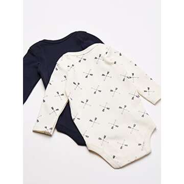 Hudson Baby Unisex Baby Cotton Long-sleeve Bodysuits, Forest, 3-6 Months US