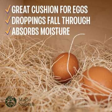 MagJo Premium Aspen 10 Pads Excelsior Nesting Liners (10 Pads), chicken bedding for nesting box, nesting pads box liners, chicken bedding for coop, chick bedding, USA Grown & Sustainably Harvested