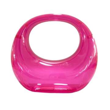 GSYPS Acrylic Evening Clutch Purse Top-handle Moon Hobo Bag, Elegant Marble Handbag for Wedding Cock...