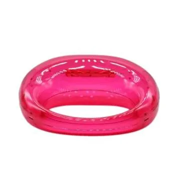 GSYPS Acrylic Evening Clutch Purse Top-handle Moon Hobo Bag, Elegant Marble Handbag for Wedding Cocktail Party B-Pink