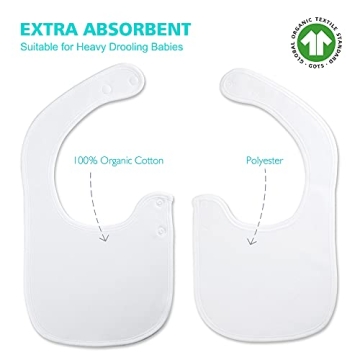 Organic Cotton Bandana Bibs for Babies - Soft, Absorbent, Unisex