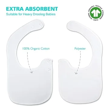 Organic Cotton Bandana Bibs for Babies - Soft, Absorbent, Unisex