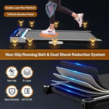 ACTFLAME Walking Pad Treadmill with Incline, Under Desk Treadmills, Portable Treadmill for Home Office, Walking Pad 4 in 1 Treadmill for Walking Running, 2.5HP Compact Treadmill with Remote Control
