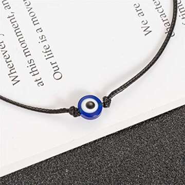 Kelistom Evil Eye Anklet Adjustable Minimalist Jewelry