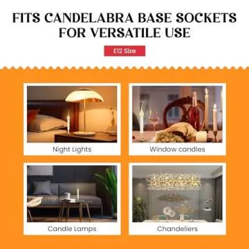 Elegant Pearlized Candle Light Bulbs - 10 Pack - 5 Watt