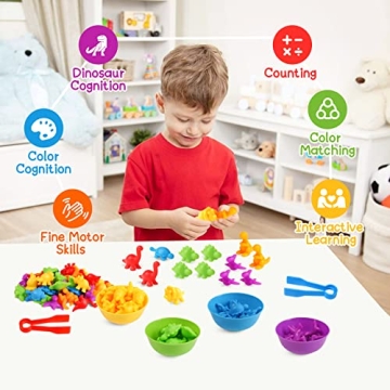 Skrtuan Counting Dinosaur Toys for Educational Play