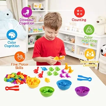 Skrtuan Counting Dinosaur Toys for Educational Play