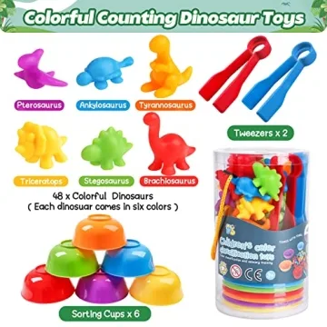 Skrtuan Counting Dinosaur Toys for Educational Play