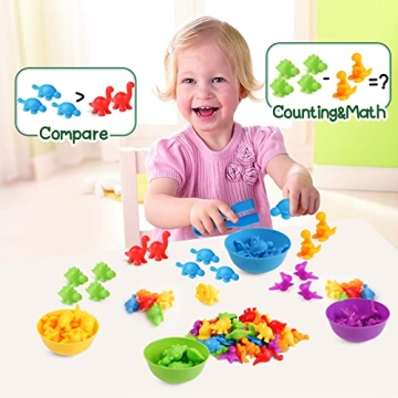 Skrtuan Counting Dinosaur Toys for Educational Play