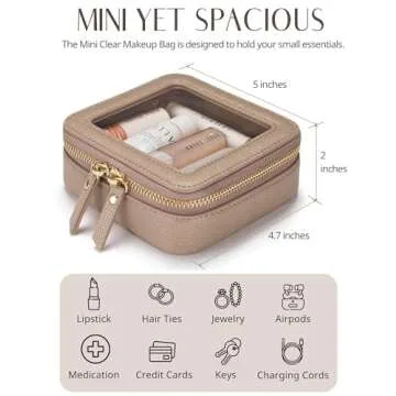 Elegant Popvibe Mini Makeup Bag for Travel and Essentials