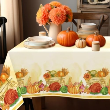 Thanksgiving Disposable Tablecloths - 2 Pack 54x108