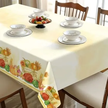 Thanksgiving Disposable Tablecloths - 2 Pack 54x108