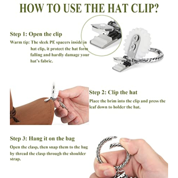 YATOISUR Travel Hat Clip - Secure & Stylish Hat Holder