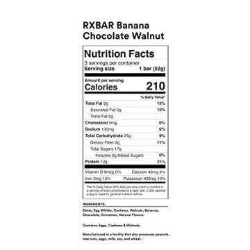 RXBAR Protein Bar Variety Pack - 12 Count of 6 Flavors
