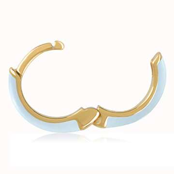 Stylish 14K Gold Plated Sterling Silver Huggie Earrings