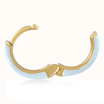 Stylish 14K Gold Plated Sterling Silver Huggie Earrings