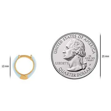 Stylish 14K Gold Plated Sterling Silver Huggie Earrings