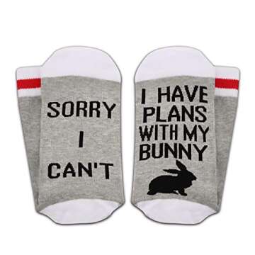 Adorable Bunny Quote Socks for Pet Lovers - Comfy & Fun
