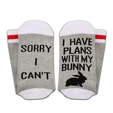 Adorable Bunny Quote Socks for Pet Lovers - Comfy & Fun