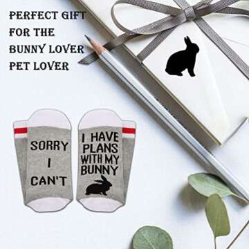 Adorable Bunny Quote Socks for Pet Lovers - Comfy & Fun