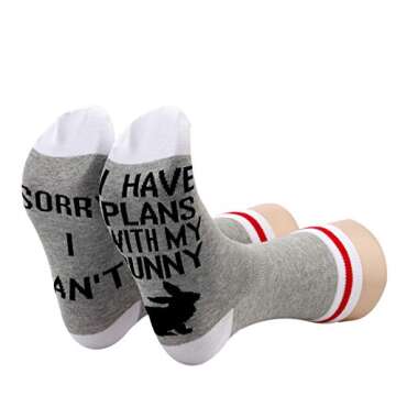 Adorable Bunny Quote Socks for Pet Lovers - Comfy & Fun