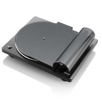 Denon DP-400 Semi-Automatic Analog Turntable with Speed Auto Sensor | Specially Designed Curved Tonearm | Supports 33 1/3, 45, 78 RPM (Vintage) Speeds | Modern Looks, Superior Audio