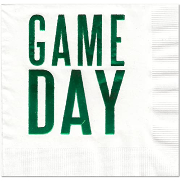 Game Day Cocktail Beverage Napkins (20 pcs) Superbowl, Tailgate, Sports Party Decorations by Nerdy W...