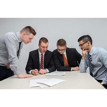 HISDERN Mens Tie Orange Stripe Tie and Pocket Square Set Formal Orange Navy Striped Silk Necktie Handkerchief for Work Wedding Neckties Classic 3.4''