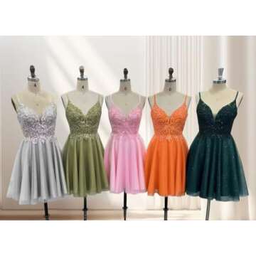 Silver Homecoming Dresses Tulle 2024 Short Prom Dress Teens Sparkly Party Cocktail Gowns Silver Size 2