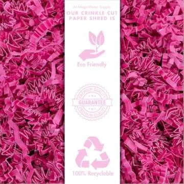 MagicWater Supply - 2 LB - Pink - Crinkle Cut Paper Shred Filler great for Gift Wrapping, Basket Filling, Birthdays, Weddings, Anniversaries, Valentines Day, and other occasions