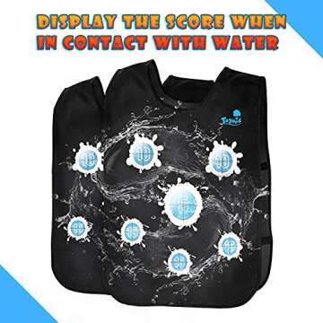 Water Gun, Squirt Super Soaker Guns, Activated Vest Outdoor Water Play Toys for Kids Age 4-8-10-12